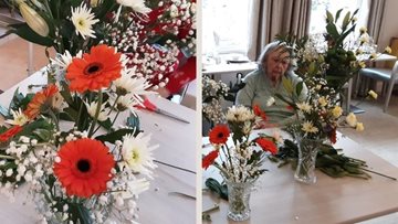 Battle of the bouquets at Cheshire care home
